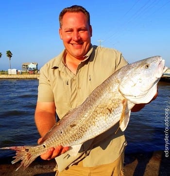 Kingwood TX angler Scott Miller took this nice 28inch slot red on shrimp