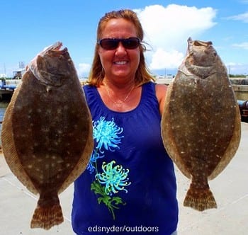 Rollover angler Terrie Riley is planning her menu for tonight- ALL R INVITED!!