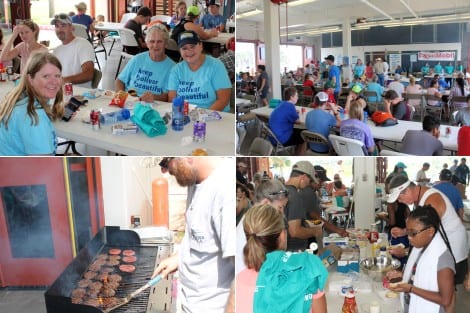 Hundreds of volunteers participated in the Adopt-A-Beach Beach Cleanup this weekend, and the Crystal Beach Volunteer Fire Department treated them to lunch. A big thanks to Exxon-Mobil, The Big Store, Walgreens and Swede's Real Estate for supplying the burgers, hot dogs, chips and drinks for all the volunteers.
