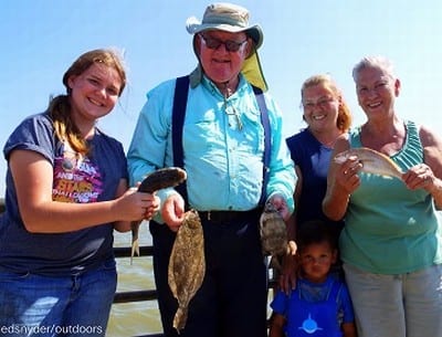 The Mathis Family, with peekaboo, of Huntsville TX had fun today at Rollover catching fish and enjoying the day