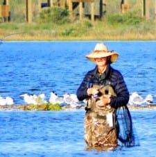 Bay-Wader working the tide for a flounder