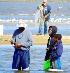 Bay-wader action- family time well spent