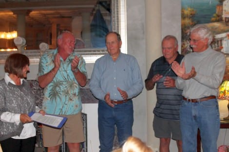 Jane Long Festival Men honorees in attendance: Moody Fredenberg, Robert Morgan, Dan Akers, Tom Osten. 