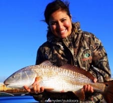 Pasadena anglerette Samantha Carrasco landed this nice 26inch slot red on shrimp