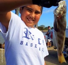 Ricky Villareal of Houston nabbed this nice whiting on shrimp