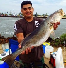 Robert Felix of Houston SLAMMED his very first gator-speck- a 28 incher- he took on piggy perch at dawn