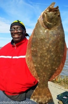 Viet Nam Vet and Fishin pal took this Rollover Halibut on a Miss Nancy shrimp