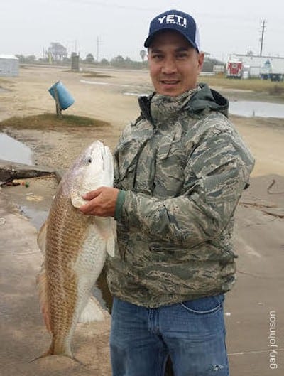 Gary Johnson of Houston took this nice 28 inch slot red while fishing cracked crab