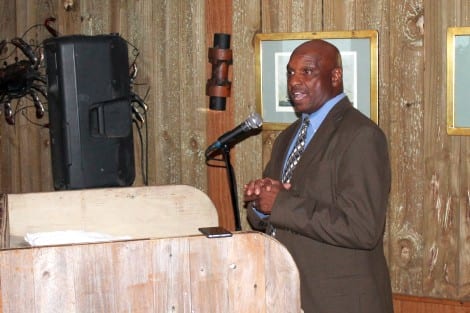 Guest speaker, Gerald McNeil, former professional NFL football player - "The Ice Cube"