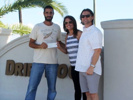 Proceeds from the Bake Sale were donated to Jacob’s Ladder. Chester is receiving the check