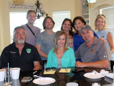 The Driftwood Team: (Back left to right) Trey Dykes, Brian Sticker, Jackie Sticker, Mimi Fontenot, Natalie Gassen (Front left to right) Billy Shipp, Jeanette & Brett Floyd