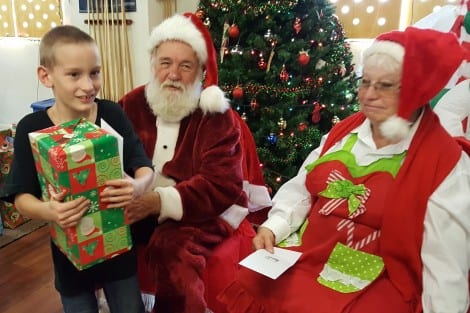 Santa and Mrs. Claus at the Annual Children’s Holiday Party at the Eagles