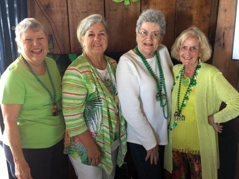 The lovely 4 Pats line up for St. Patrick's Day Celebration.