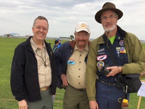 Leaders with AQUILA District Scouts and Program Chairman Gordon Start (Tall one on right.)