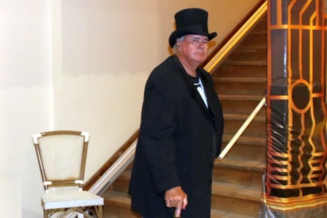 Pit Boss Larry Flanagan kept a close eye on the gamblers
