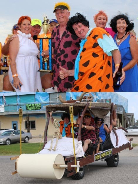 Best Decorated-Second Place: Flintstones Car