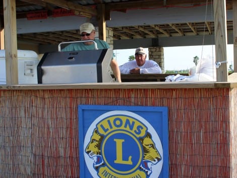 The Lions Club cooked up the sausage and boudin, donated by Doug Romero of Island Lawn Care, for participants and spectators alike.