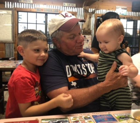 Paul and his two favorite gifts, his grandsons